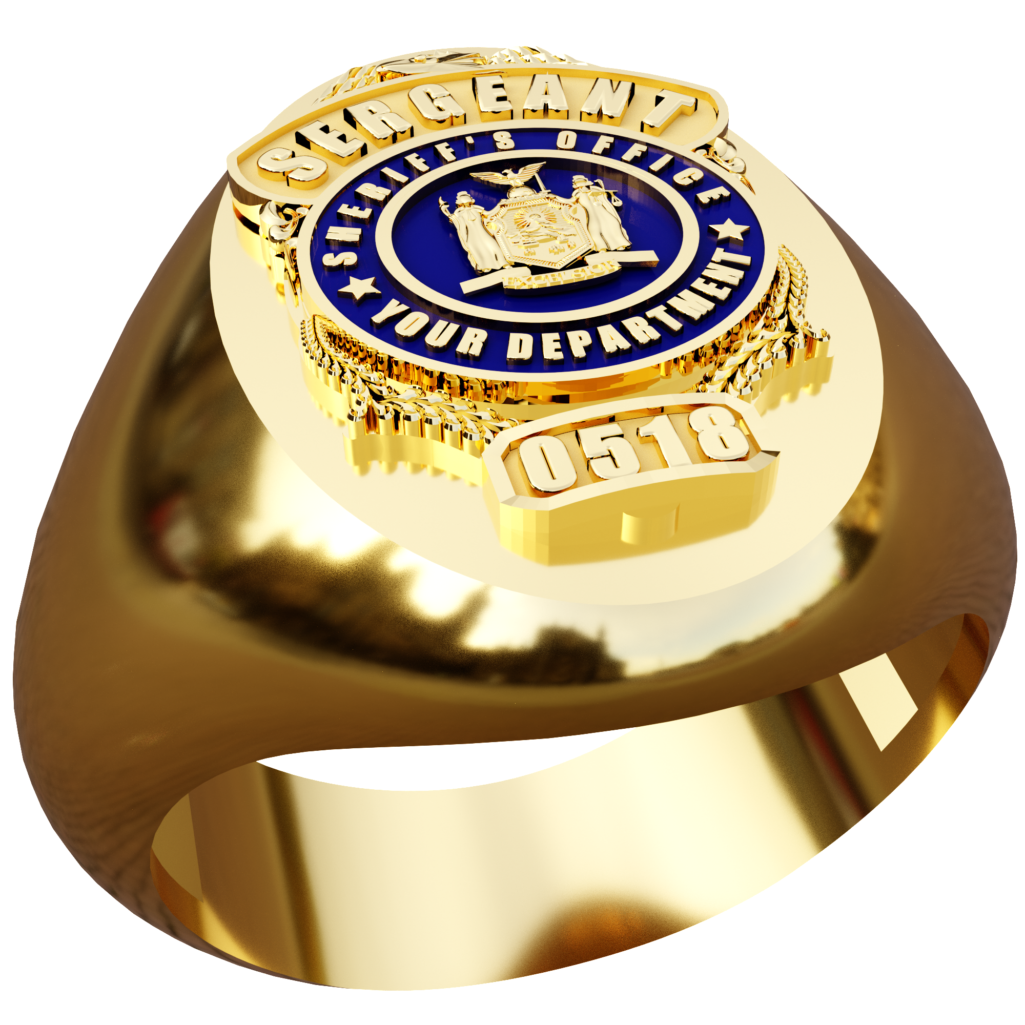 Custom Shield with Top Eagle Ring
