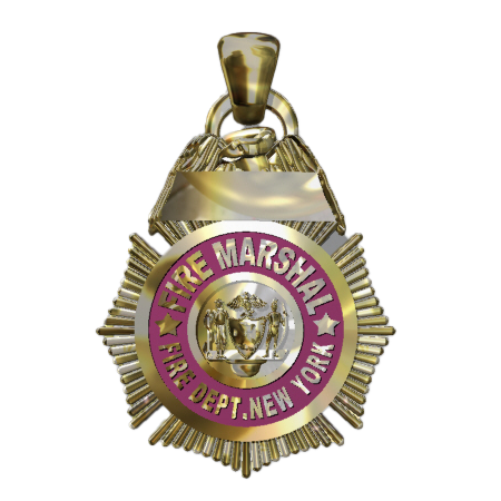 FDNY Fire Marshall Pendant - XL Size