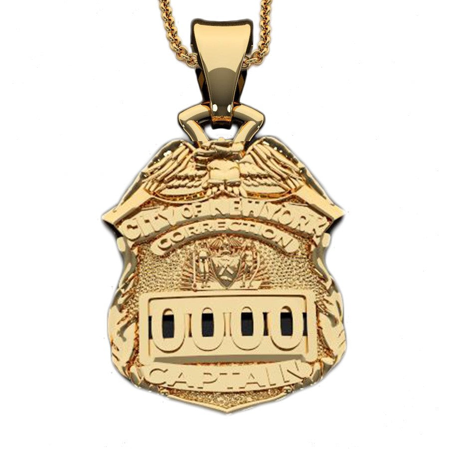 NYC Dept. of Corrections Captain - Quarter Size Pendant