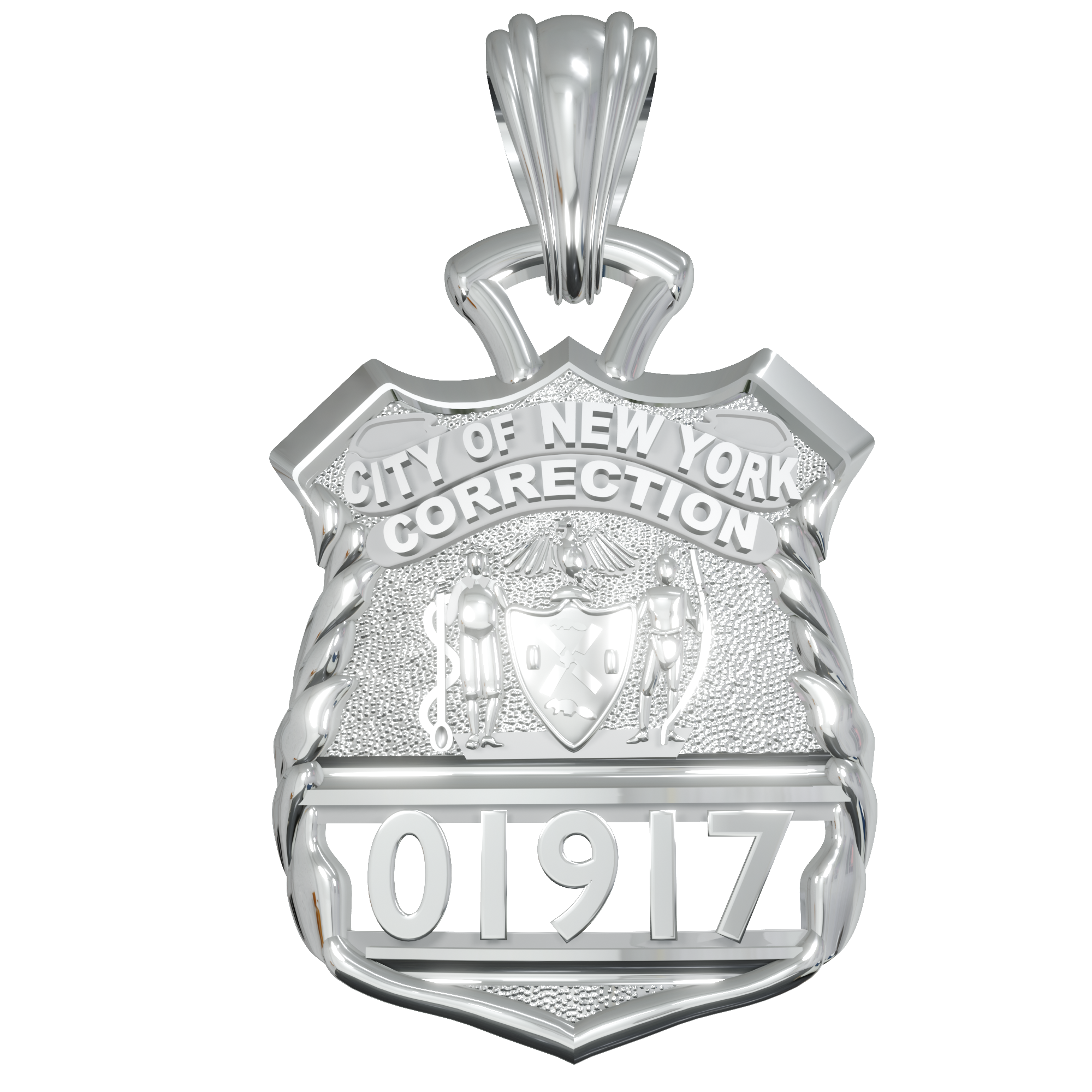 NYC Dept. of Corrections Police Officer Pendant - Quarter Size