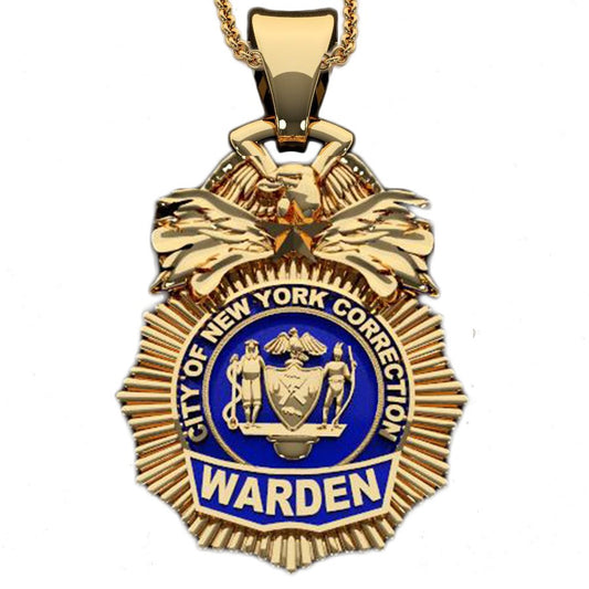 NYC Dept. of Corrections Warden - Penny Size Pendant