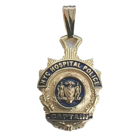 NYC Hospital Police Captain Pendant - QTR Size