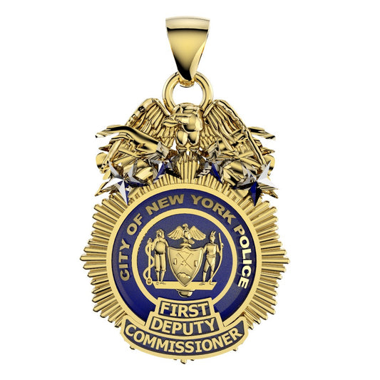 NYPD First Deputy Commissioner Pendant  - Nickel Size