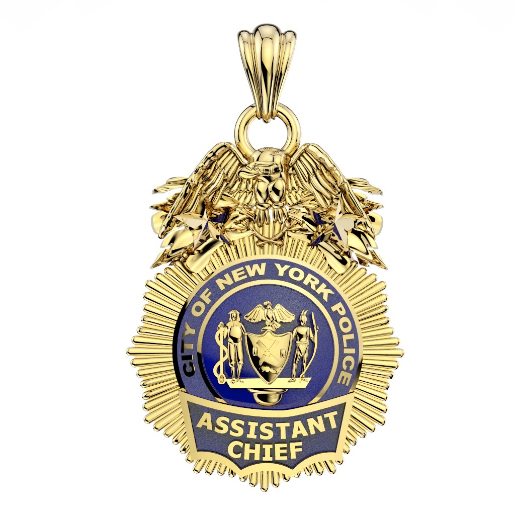 NYPD Assistant Chief Pendant - Quarter Size
