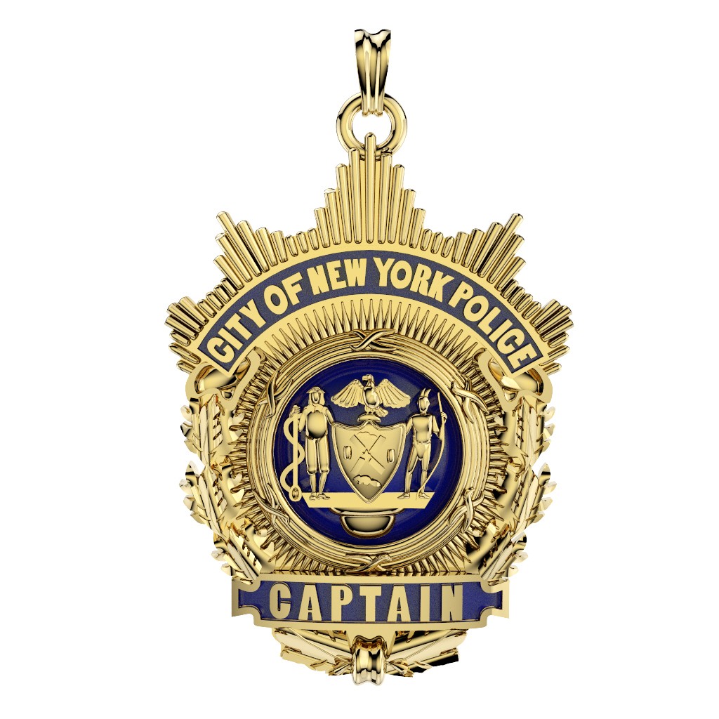 NYPD Captain Pendant - Quarter Size