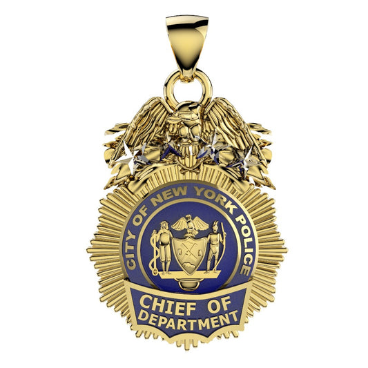 NYPD Chief of Department Pendant  - Nickel Size