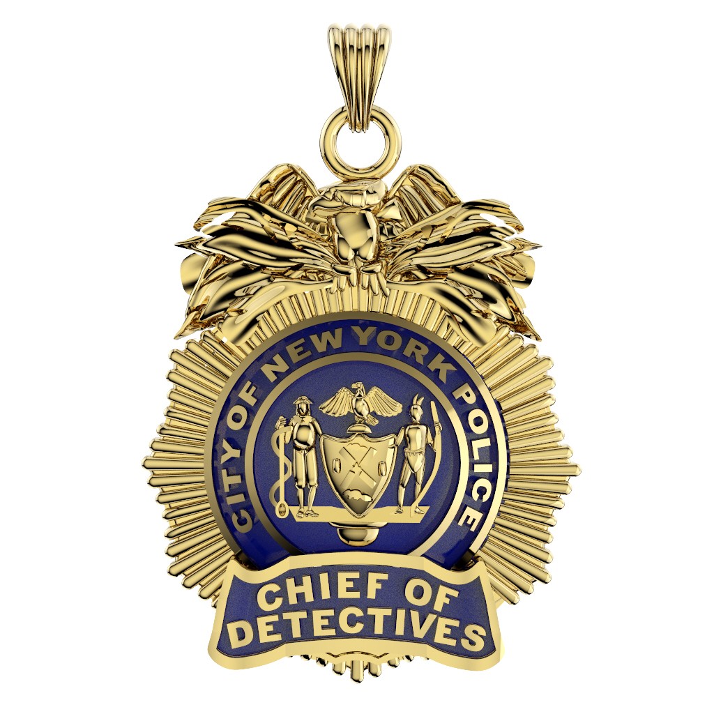 NYPD Chief of Detectives Pendant - Quarter Size