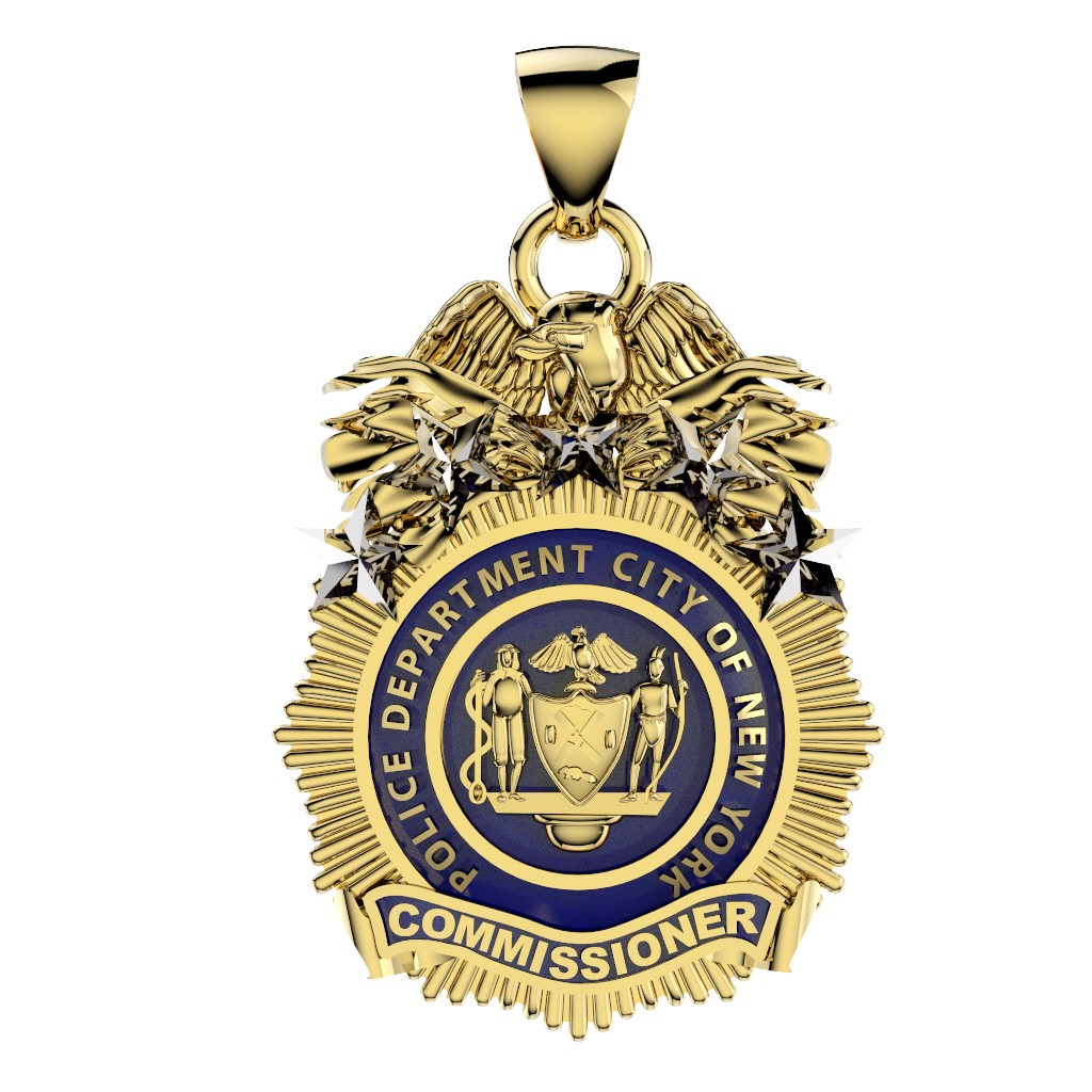 NYPD Commissioner Pendant - Quarter Size