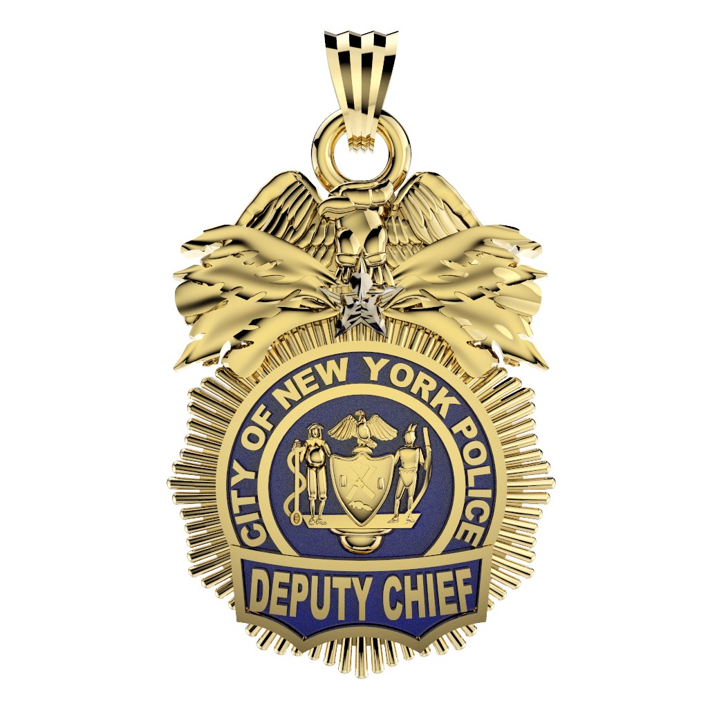 NYPD Deputy Chief Pendant  - Nickel Size