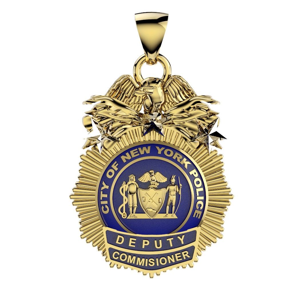 NYPD Deputy Commissioner Pendant  - Nickel Size
