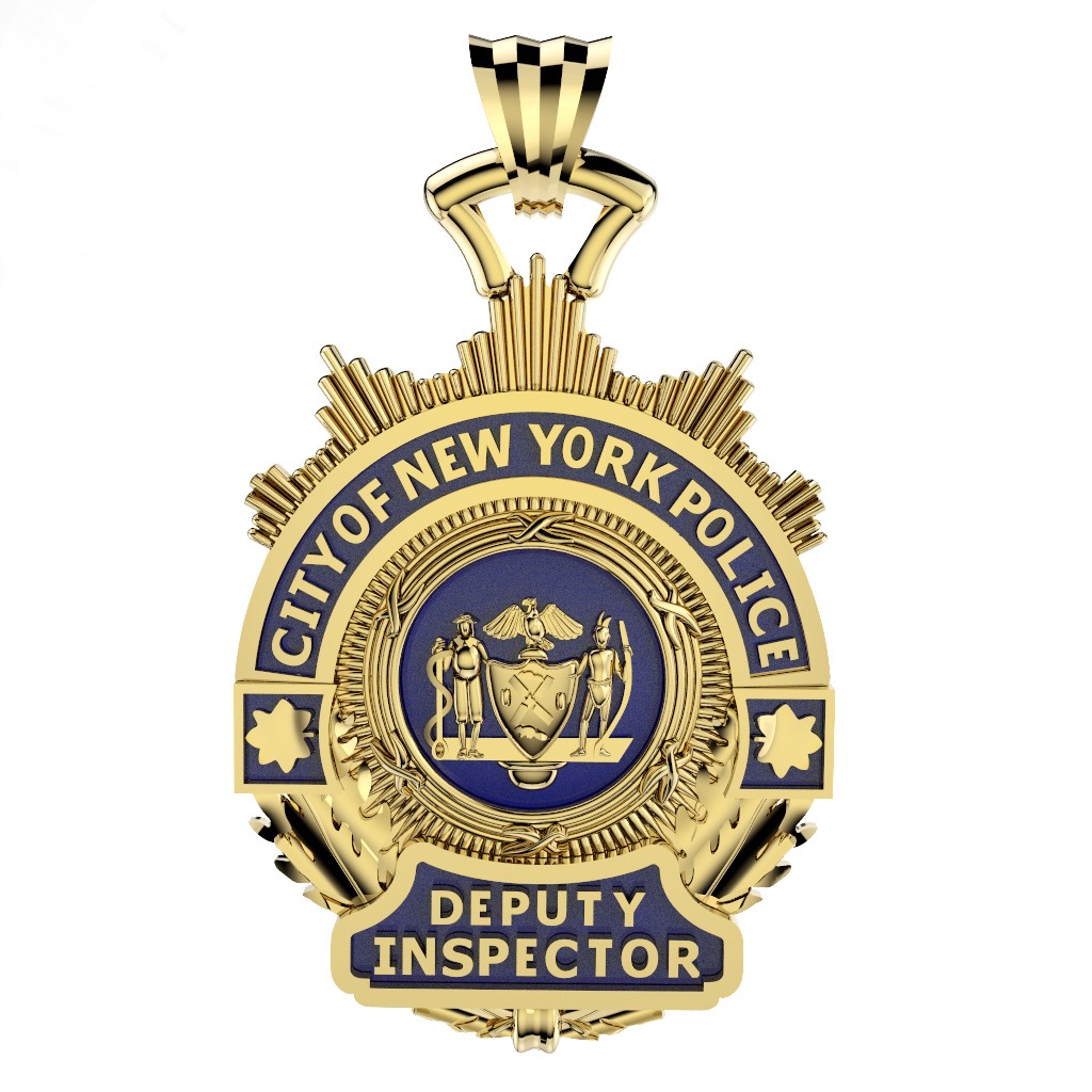 NYPD Deputy Inspector Pendant - Quarter Size