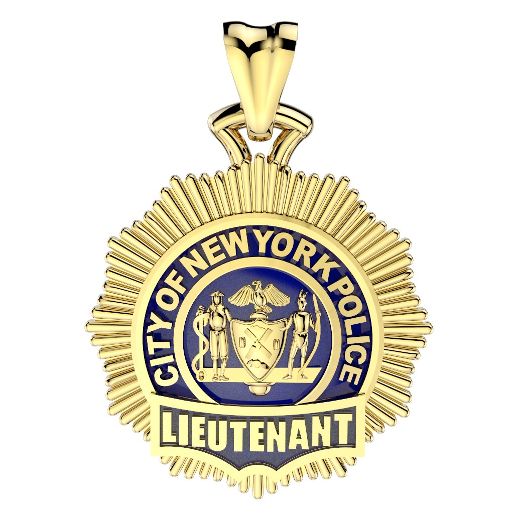 NYPD Lieutenant Pendant - Penny Size