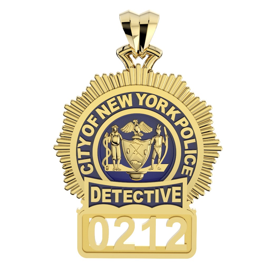 NYPD Detective Pendant  - Nickel Size