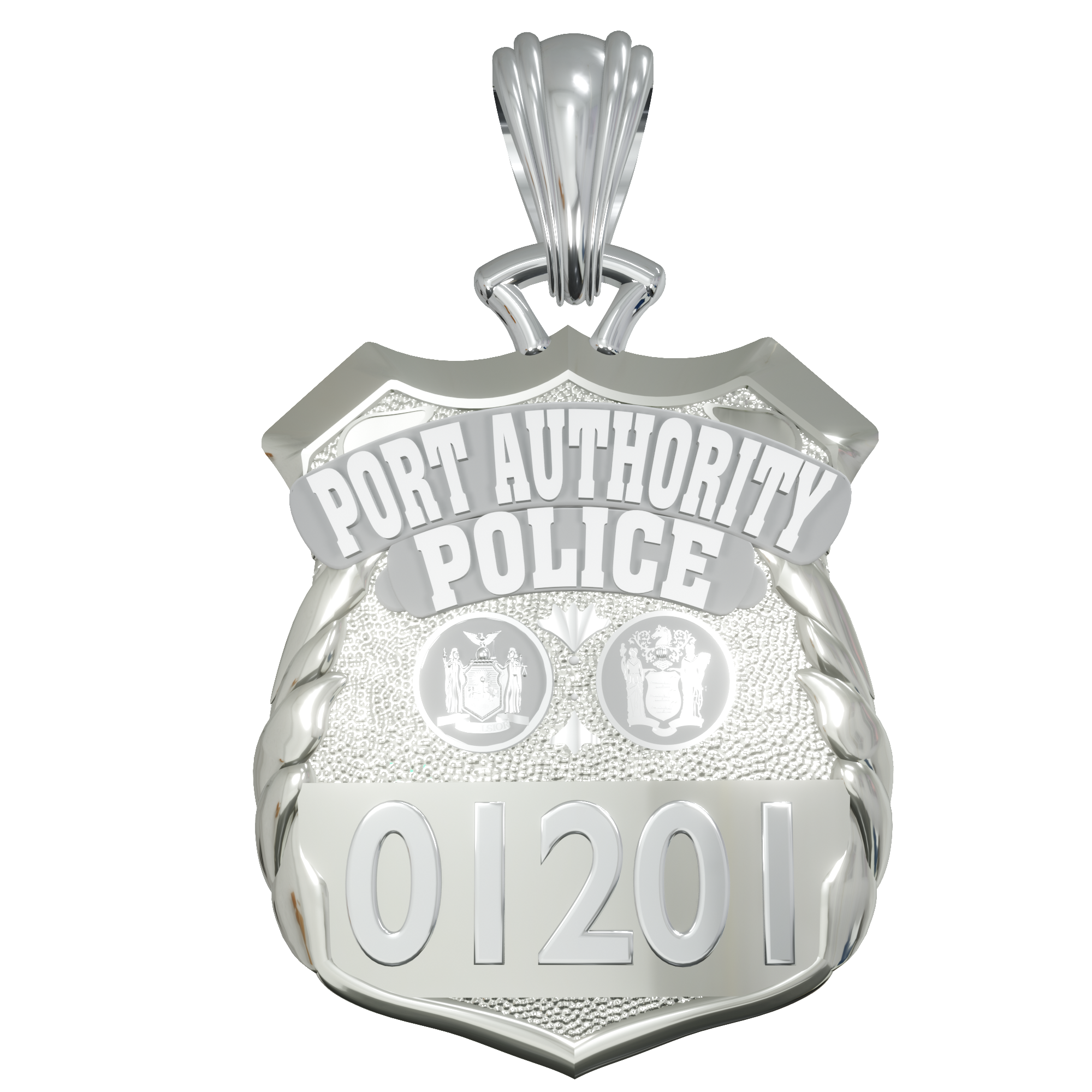 Port Authority Police Officer Pendant - Nickel Size - Laser Cut