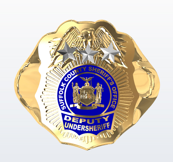 Mens Suffolk County PD Deputy Undersheriff XL Ring