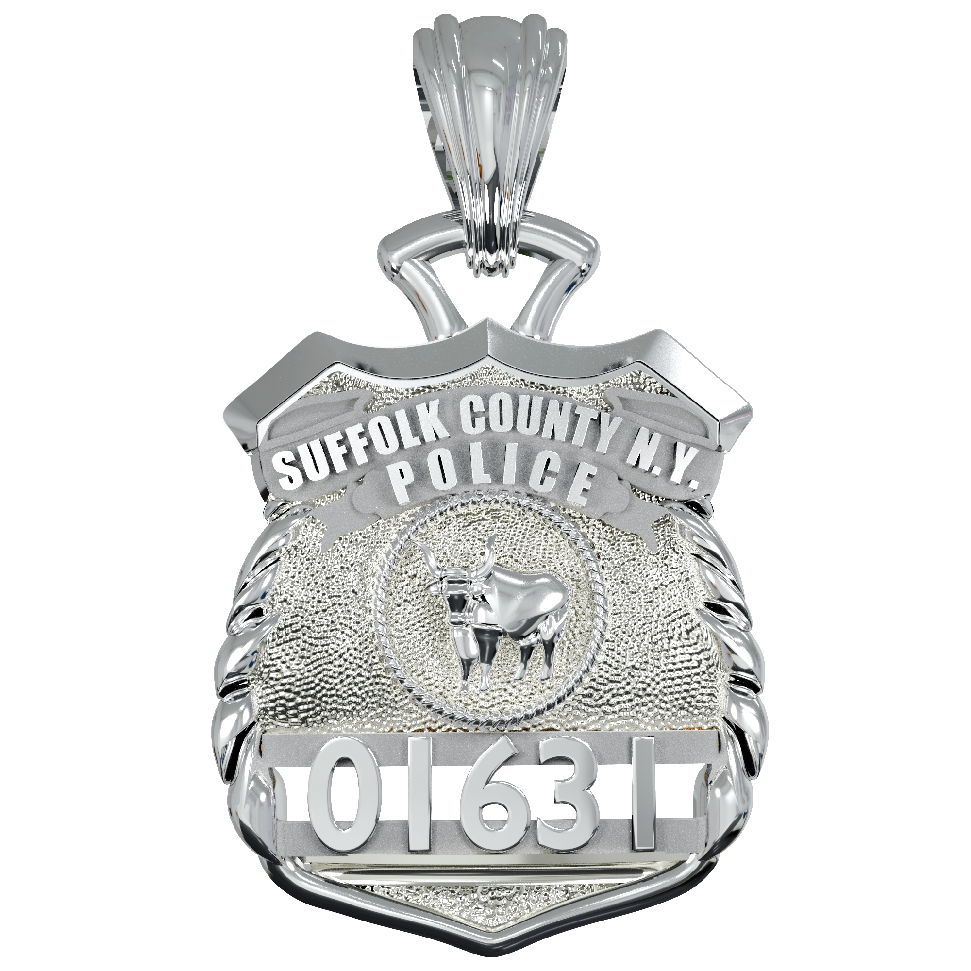 Suffolk County Police Officer Pendant - Quarter Size