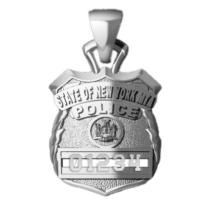 MTA Police Officer Pendant - Nickel Size