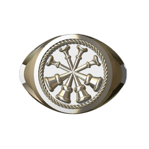 Mens  Fire Department Deputy Chief Ring - 4 Horns
