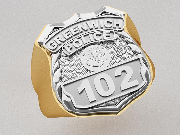 Custom East Coast Style Shield Ring
