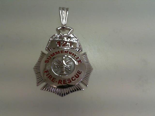 Custom Firefighter Maltese and Eagle Pendant - Quarter Size
