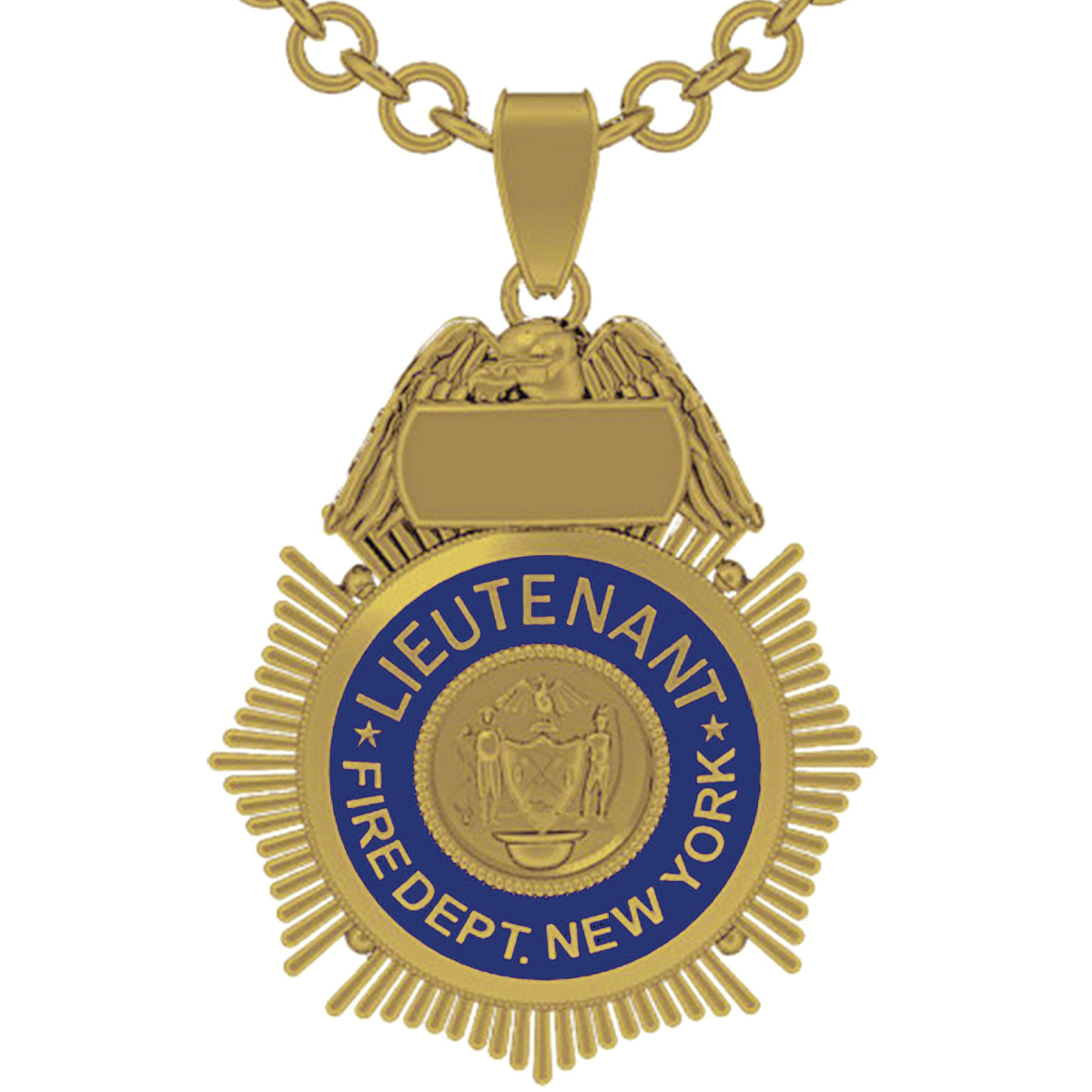 FDNY EMS Lieutenant Pendant - Quarter Size