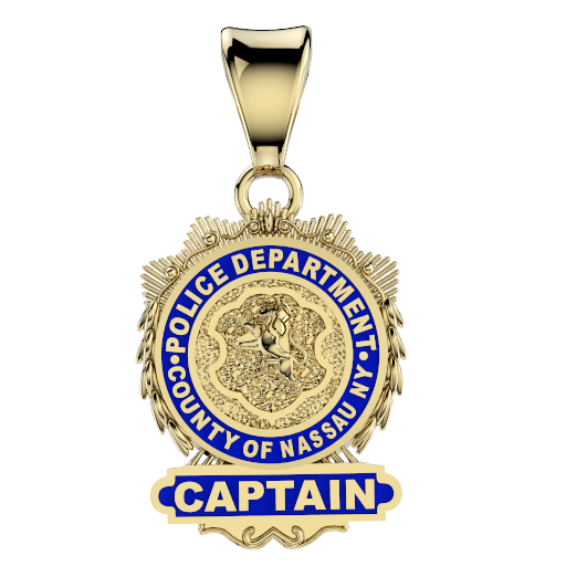 Nassau County PD Captain Pendant - Penny Size Pendant