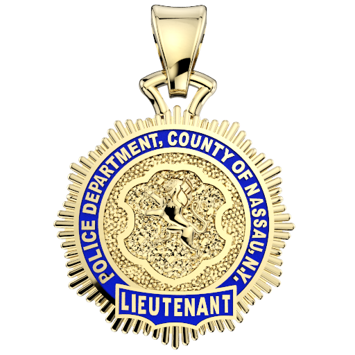 Nassau County PD Lieutenant Pendant - Penny Size Pendant