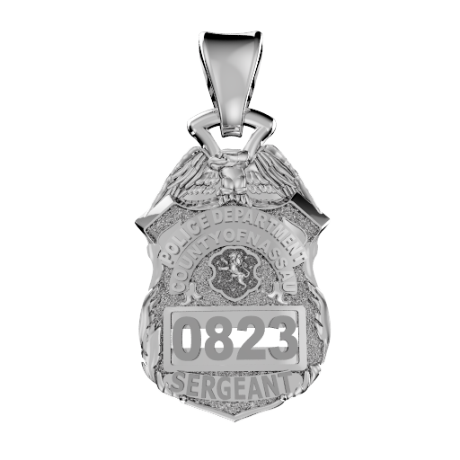 Nassau County PD Sergeant Pendant - Penny Size Pendant