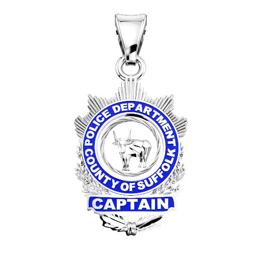 Suffolk County PD Captain Pendant - Penny Size Pendant