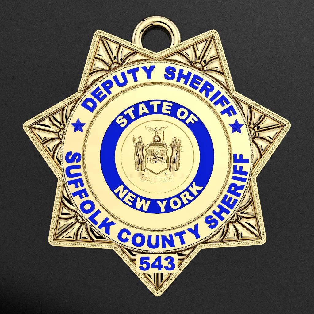 Suffolk County PD Deputy Sheriff - Nickel Size Pendant