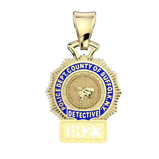 Suffolk County PD Detective Pendant - Penny Size Pendant
