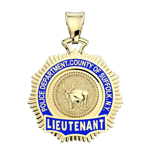 Suffolk County PD Lieutenant Pendant - Penny Size Pendant