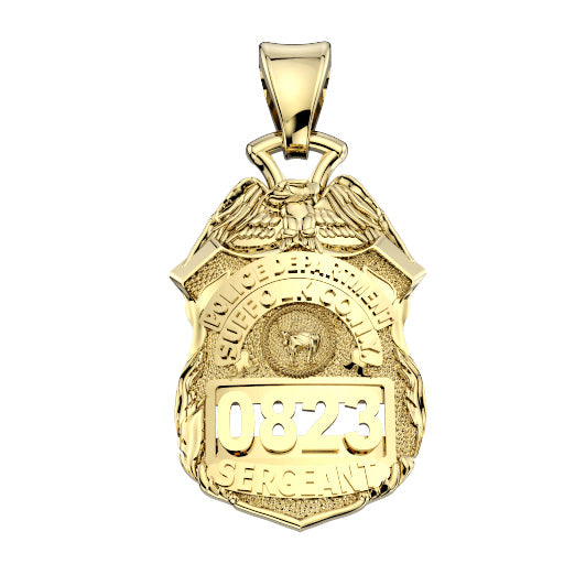 Suffolk County PD Sergeant Pendant - Penny Size Pendant