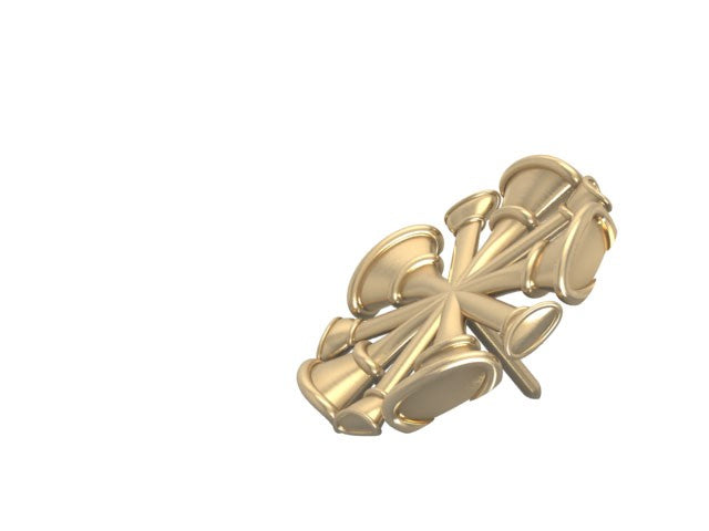 Fire Chief Horns Tie Tack - Dime Size