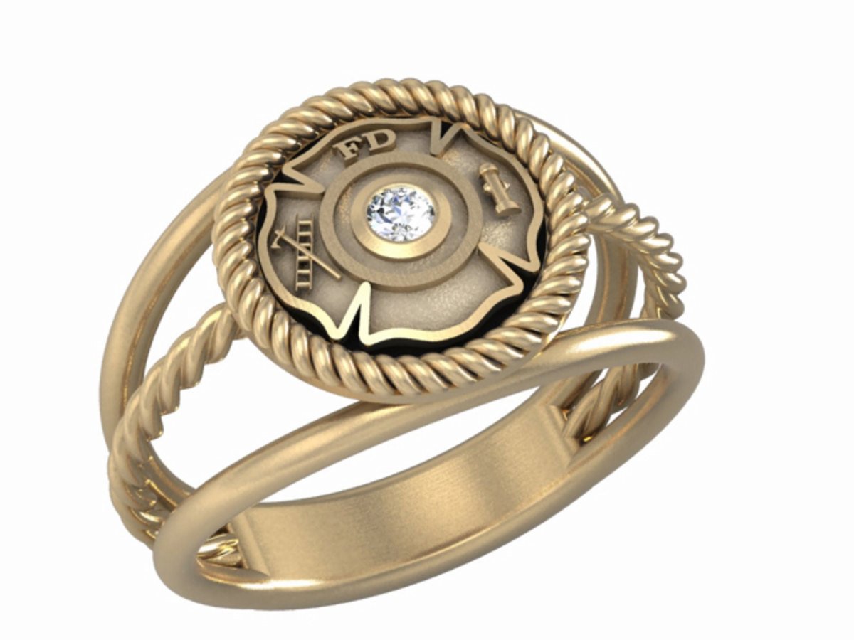 Womens Fire Department Firefighter Ring