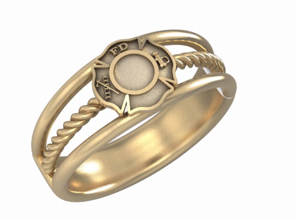 Womens Fire Department Firefighter Ring