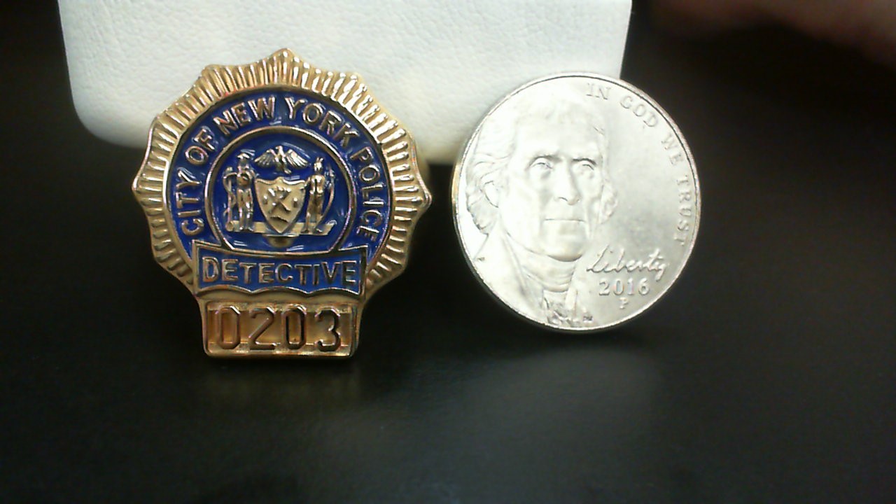 Mens NYPD Detective Nickel-Sized Shield Ring