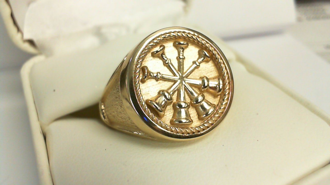 Mens  Fire Department Deputy Chief Ring - 4 Horns