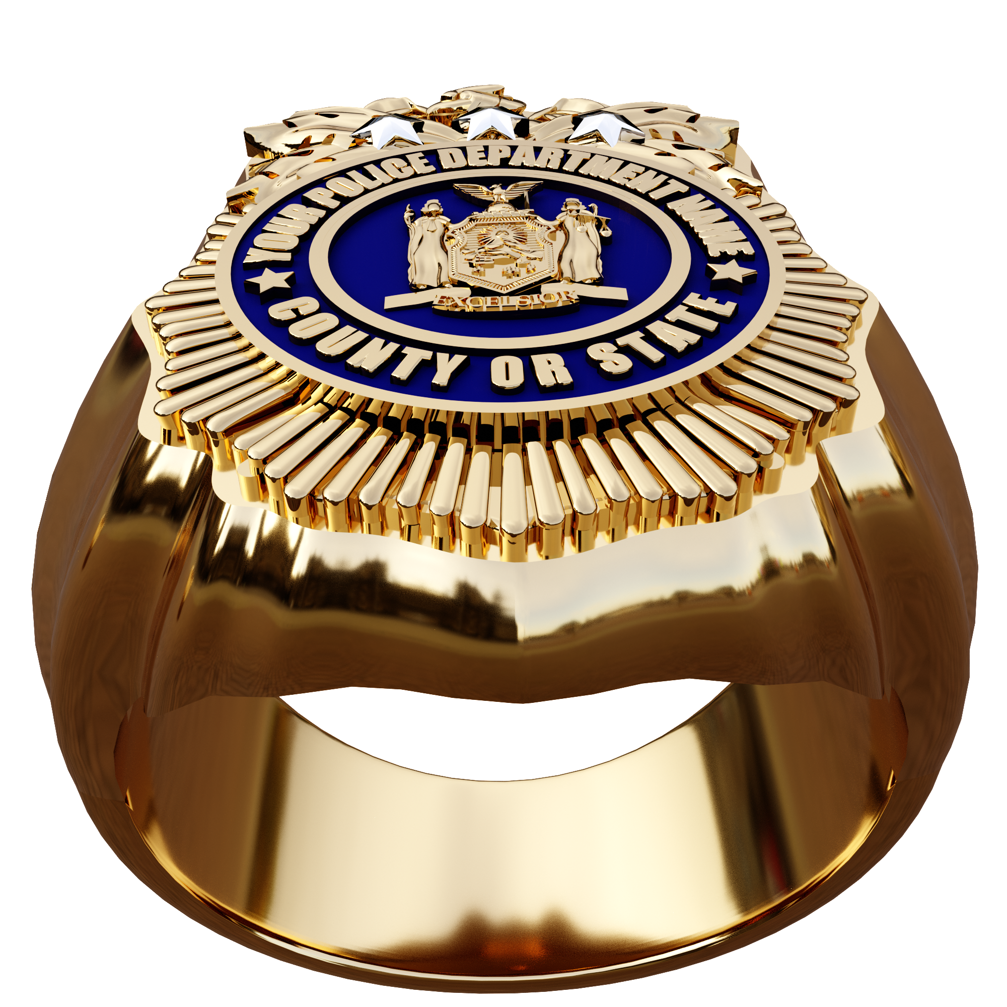 Custom Starburst Alternate Style Shield with Eagle Ring