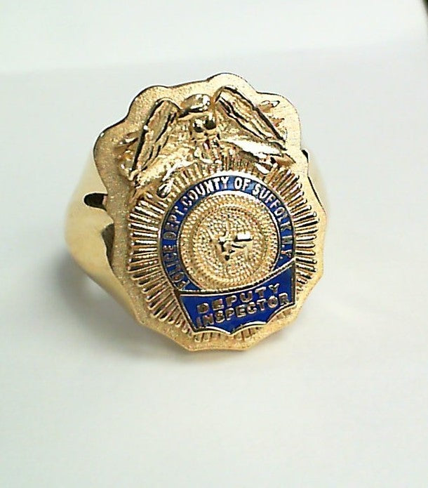 Mens Suffolk County PD Deputy Inspector XL Ring