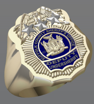 Mens Suffolk County PD Deputy Undersheriff XL Ring