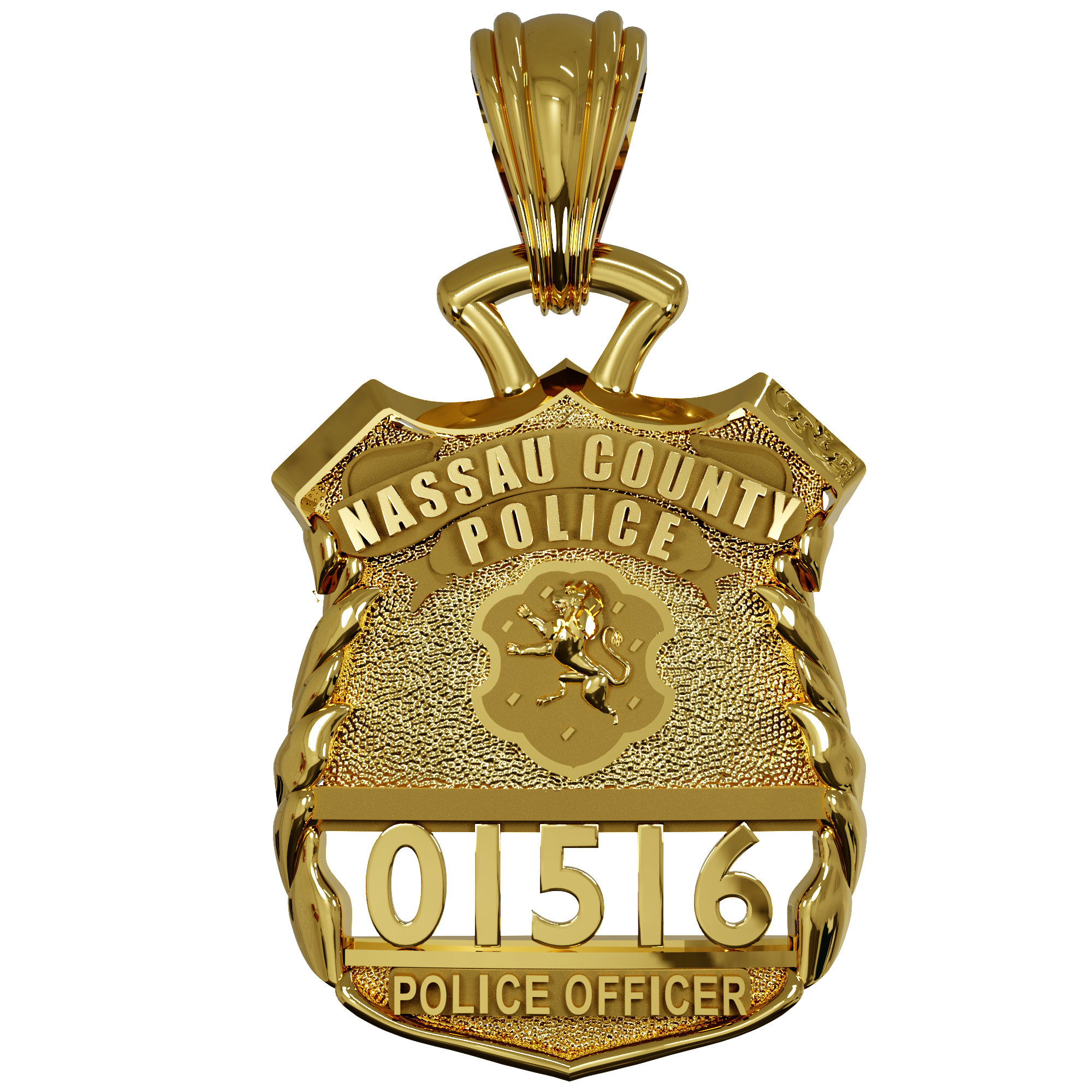 Nassau County Police Officer Pendant - Penny Size