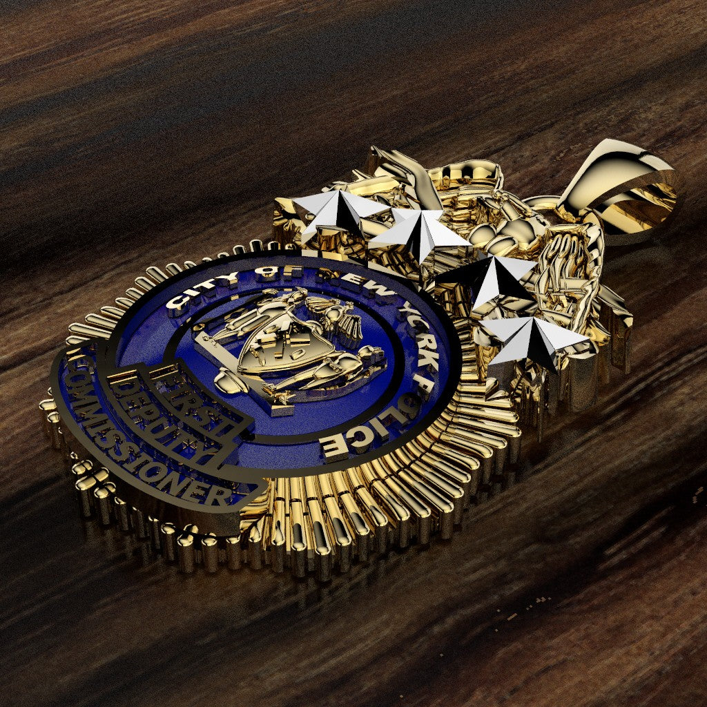 NYPD First Deputy Commissioner Pendant - Quarter Size