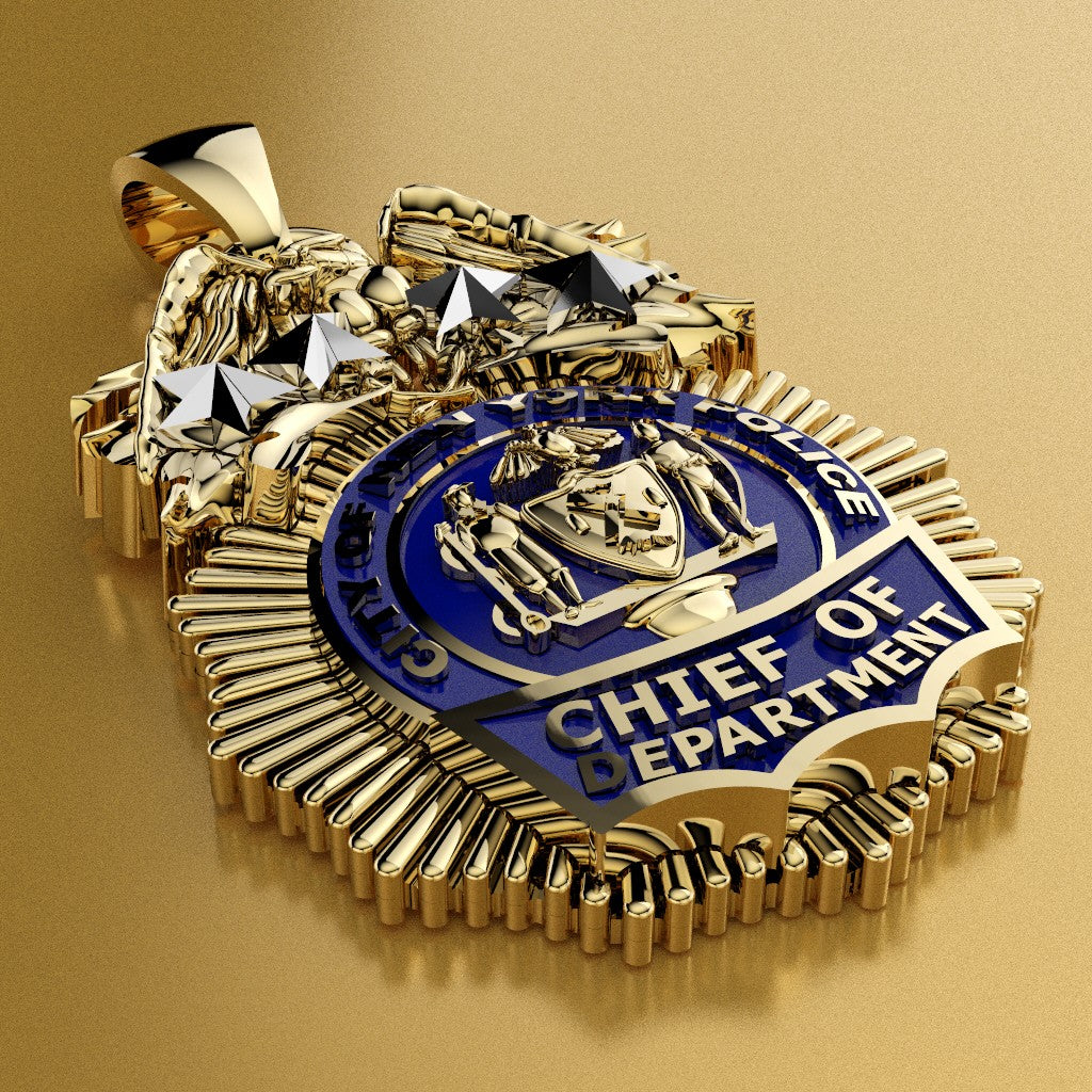 NYPD Chief of Department Pendant - Penny Size