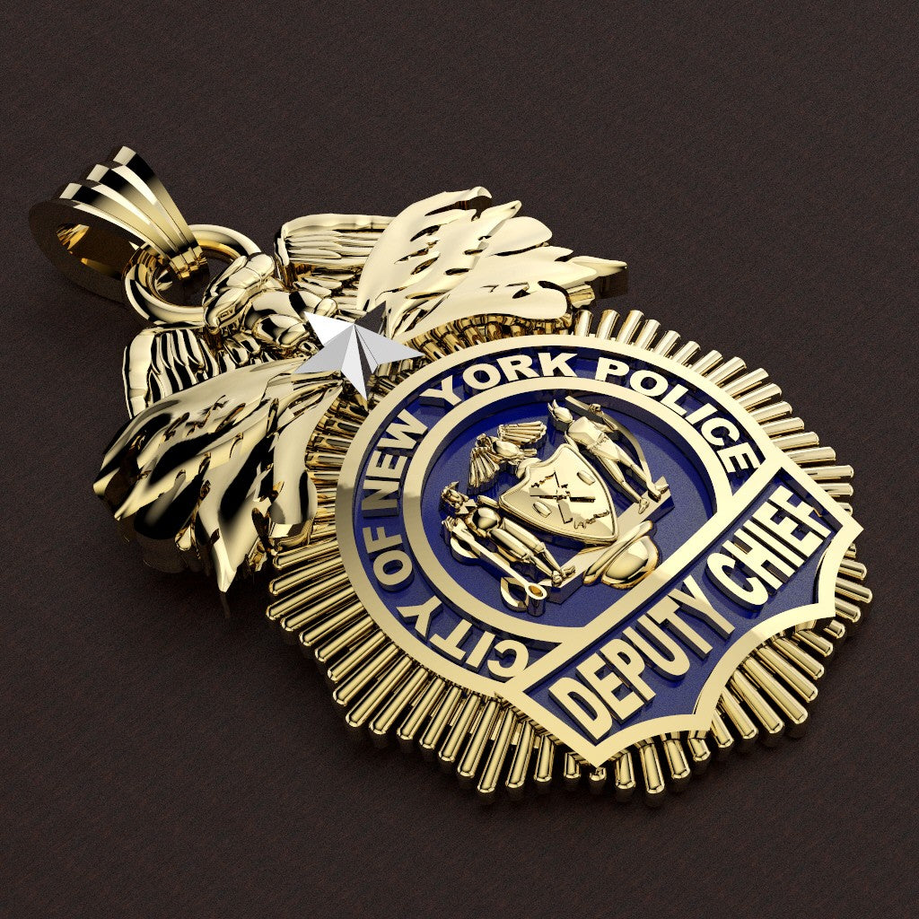 NYPD Deputy Chief Pendant  - Nickel Size
