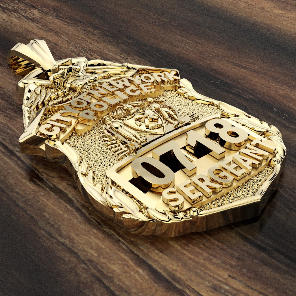 NYPD Sergeant Pendant - Quarter Size