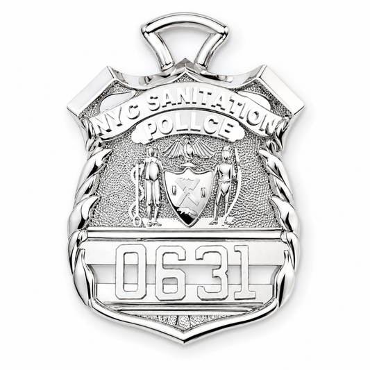 DSNY Police Officer Pendant - Nickel Size