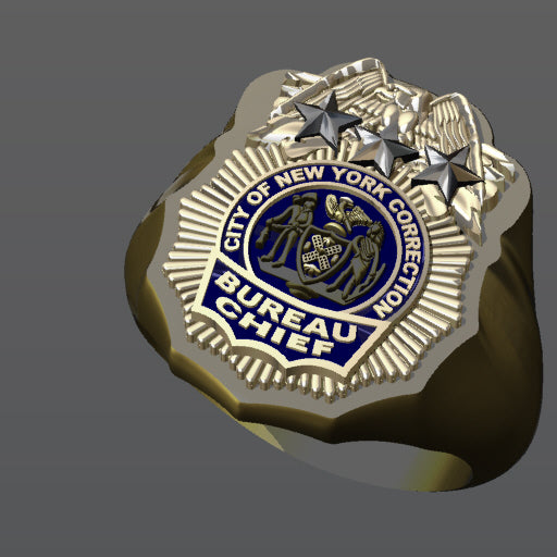NYC DOC Bureau Chief XL Ring