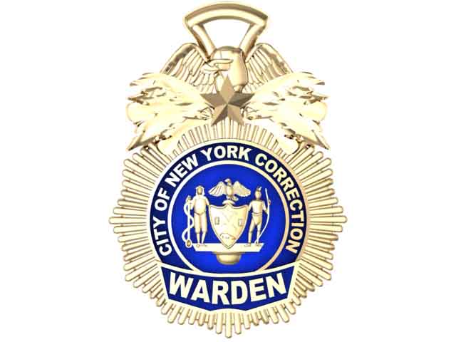 NYC Dept. of Corrections Warden - Quarter Size Pendant