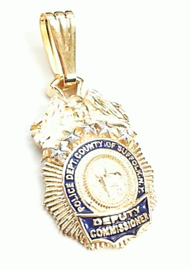 Suffolk County PD Deputy Commissioner Pendant - Nickel Size Pendant